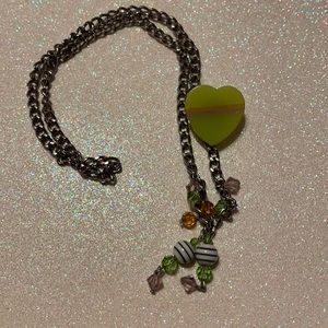 Tarina Tarantino Green Heart Bolo Style Necklace